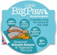 Little big paw gestoomde atlantische zalm / groenten hondenvoer 85 gr