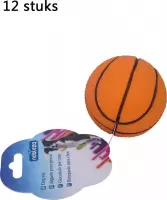 Nobleza Mini Basketbal- Hondenspeelgoed - Ø 7.5 cm - Set van 12 stuks