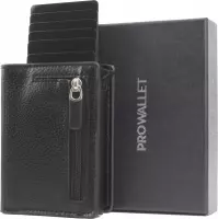 ProWallet Traditional - Pasjeshouder - 11 Pasjes, Briefgeld en Muntgeld - RFID Anti Skim - Zwart