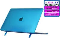 Ice-Satin Hard Shell Cover voor Apple MacBook Pro 13 inch (2016) A1708  A1706 / (2018) A1989 / (2019) A2159   - Blauw