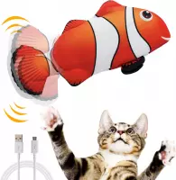 Elektrisch kattenspeeltje – Kattenspeeltje – Extra Makkelijk te Gebruiken - Dansende Vis – Bewegende Vis – Catnip Vis – Diervriendelijk Kattenspeeltje – Visspeeltje – USB Oplaadbaa