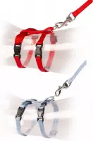 Duvo+ Kitten wandelset uni kleur rood 15-25cm / 8mm-125cm, LET OP PER STUK, ALLEEN DE KLEUR ROOD WORD GELEVERD !!