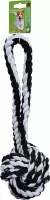 Hondenspeelgoed - touwbal met lus XXL - katoen Kleur: zwart/wit - Afmeting: 50 cm