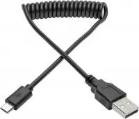 Tripp-Lite U050-006-COIL USB 2.0 A to Micro-B Coiled Cable (M/M), 6 ft. TrippLite