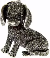 Broche Hond ( Koper/Roze Kleurig ) 3.6 x 3 cm