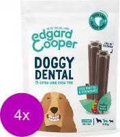 Edgard&Cooper Doggy Dental Aardbei&Munt - Hondensnacks - 4 x M