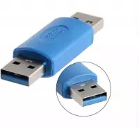 DrPhone High-Speed USB 3.0 Type-A mannelijk naar mannelijk Adapter – Verlengstuk – Converter – Blauw