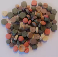 Tabletten feestmix  (500 ml pot )