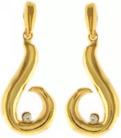 Behave® Dames oorbellen hangers goud-kleur 5cm