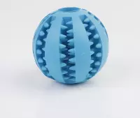 Duurzame honden speelgoed / bijtspeeltje / kauwspeeltje / bal - Reinigt het gebit - 5cm diameter - 1 stuks - Blauw
