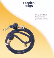 Hondenriem – Tropical Dogs hondenriem – Katoenen hondenriem – Zachte en milieuvriendelijke hondenriem – Blauw – Tropical Leash hondenriem