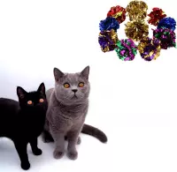 Make Me Purr Krinkel Knisper Propjes Gekleurd (10 stuks) - Kattenspeeltjes - Kattenspeelgoed - Speelgoed voor Katten Ballen - Kat Speeltje Bal - Kitten Speeltjes Balletjes