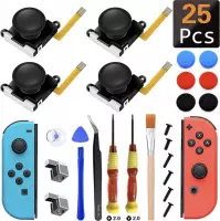 25 In 1 Nintendo Switch Reparatie Onderdelen 3D Analoge Thumb Stick Voor Nintendo Switch Ns Vreugde-Con Joystick Caps vervanging Controller Kit