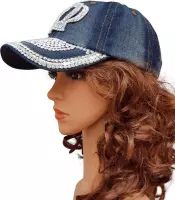 Thannaphum Donkere Jeans Strasscap met kroon