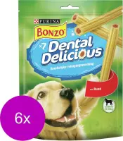 Bonzo Dental Delicious - Hondensnacks - 6 x Rund 200 g