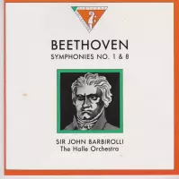 1-CD BEETHOVEN - SYMPHONIES 1 & 8 - SIR JOHN BARBIROLLI / THE HALLE ORCHESTRA