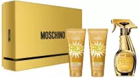 Moschino Fresh Gold Couture Giftset - 50 ml eau de parfum spray + 100 ml showergel + 100 ml bodylotion - cadeauset voor dames