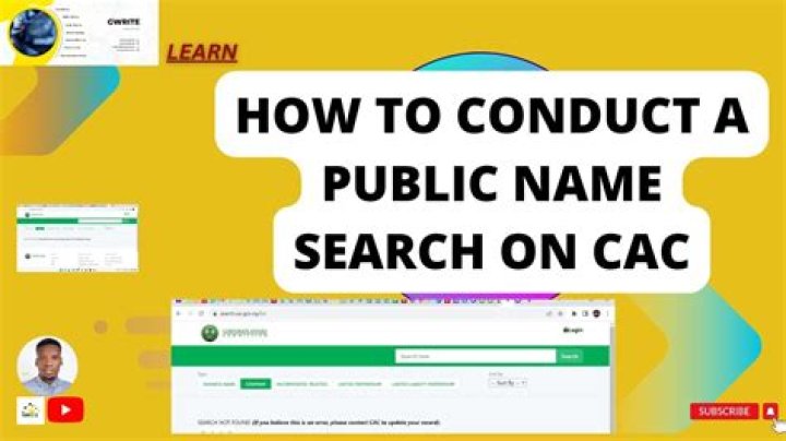 CAC Public Search: How to Check Registered Company Names